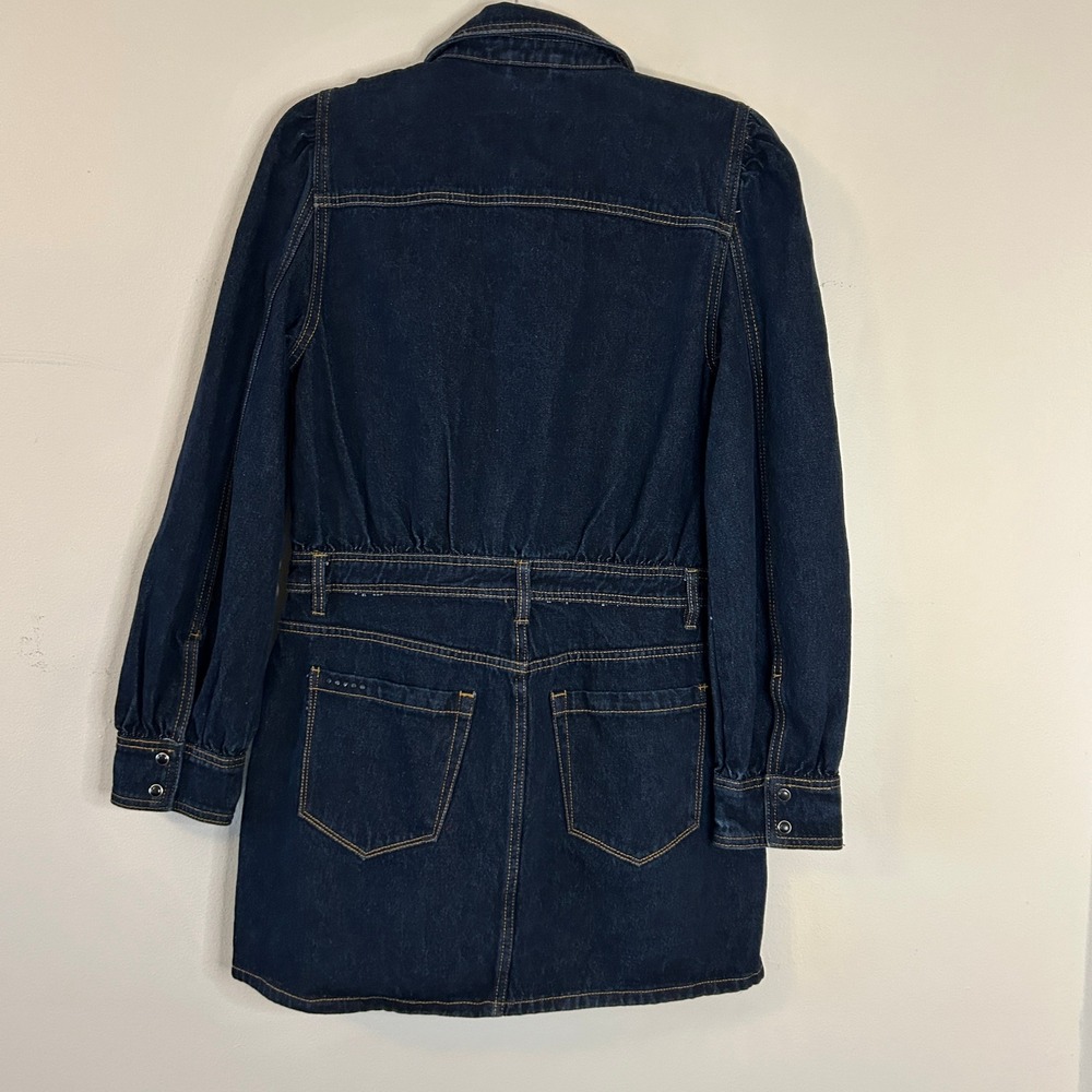 Blank NYC Dark wash Indigo Denim Mini Dress Large - Picture 12 of 13